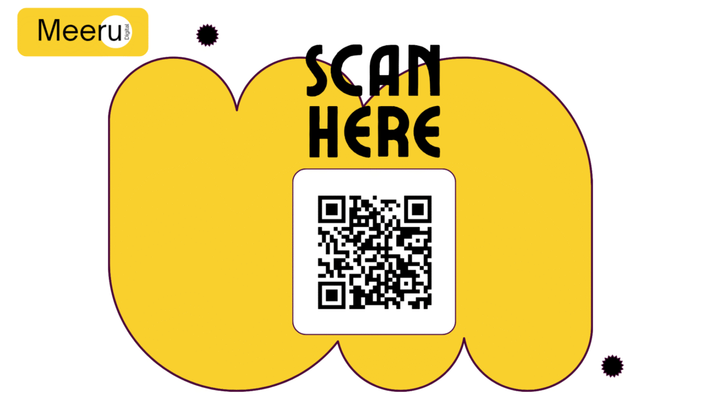 Customer scanning QR Code to view digital restaurant menu in Maldives by Meeru Digital