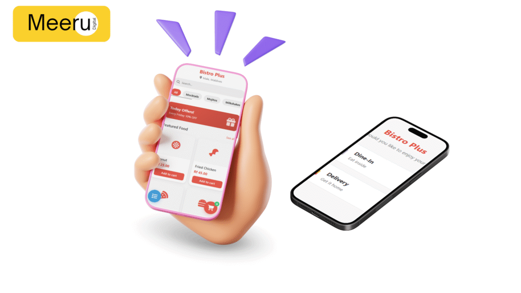 Restaurant Digital Menu UI Design and Function by Meeru Digital Maldives